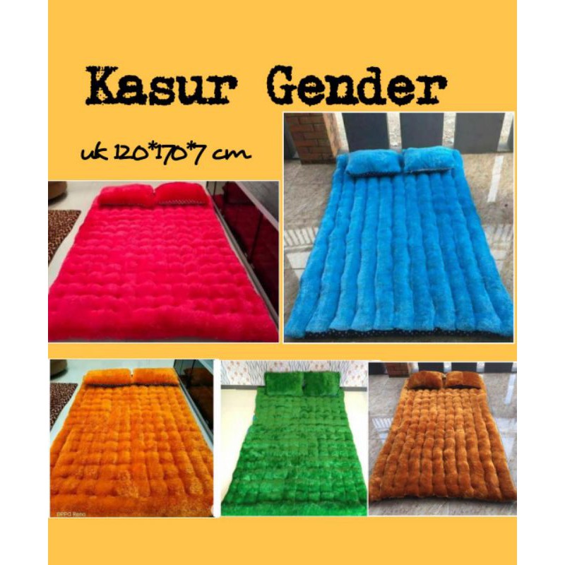 Kasur Gender Bulu Rasfur Lembut Free 2 Bantal