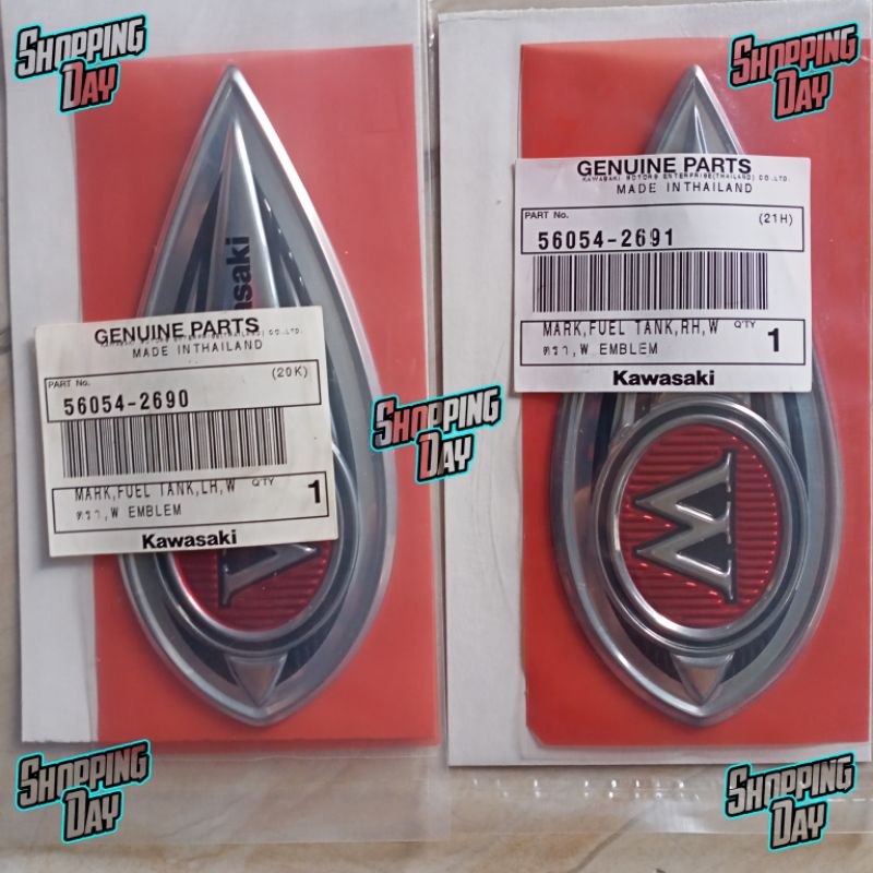 Emblem tangki tengki kanan kiri w175 w 175 ORIGINAL