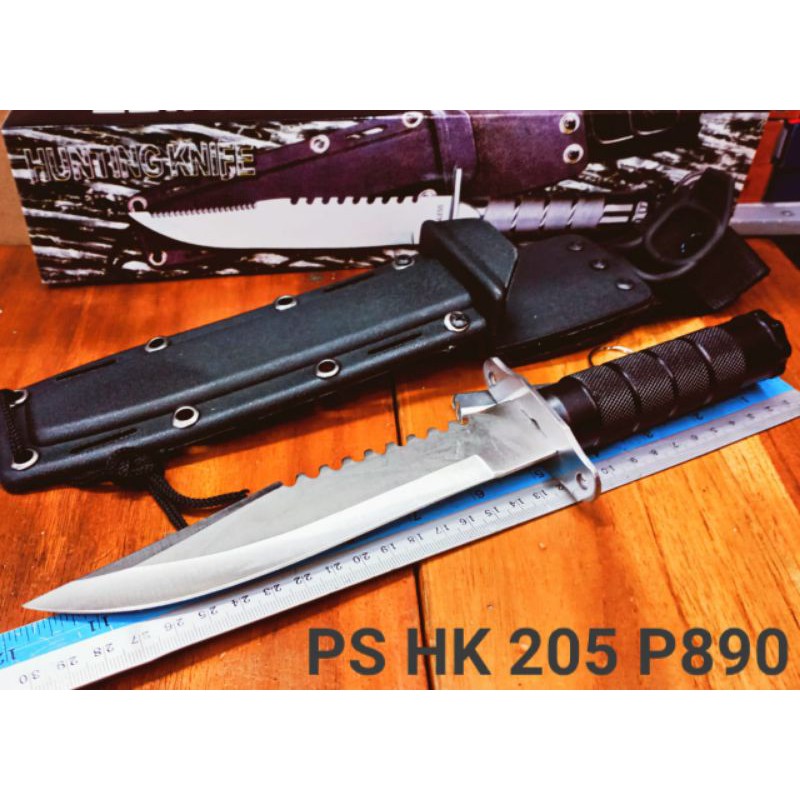 PISAU KOMANDO SURVIVAL KIT BUSHCRAFT HUNTING BERBURU CAMPING GUNUNG PINGGANG P.890