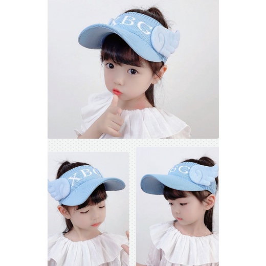 TOPI ANAK RAJUT BASEBALL VISOR PANTAI SUNSHADE MOTIF XBG WINGS ANTI UV ANAK KECIL BTF