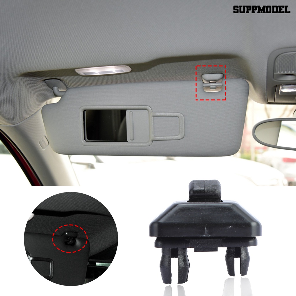 Suppmodel 2Pcs / Set Klip Kait Visor Mobil 8U Warna Hitam0857562A Untuk A1 A3 A4 A5 A6 A7 Q3 Q5