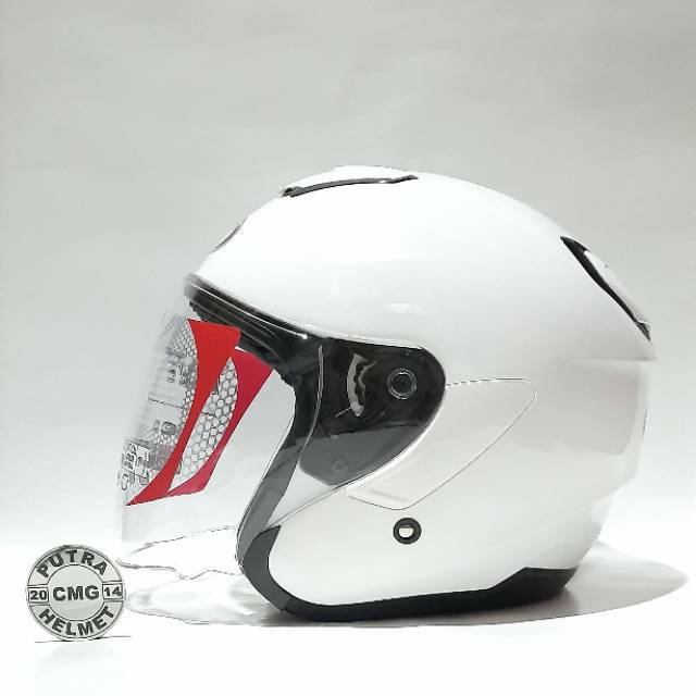 HELM KYT KYOTO SOLID WHITE PUTIH