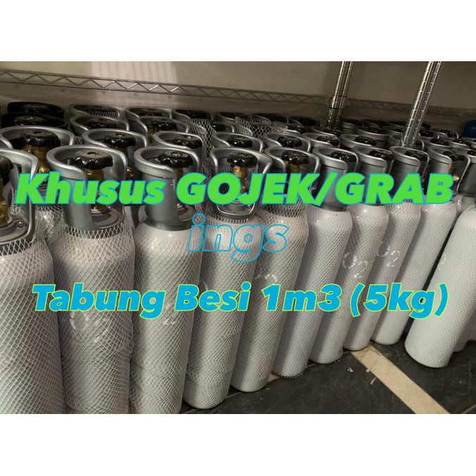 Terbaru Ings Tabung Co2 Besi  5Kg 1M3 Isi Khusus Gojek 