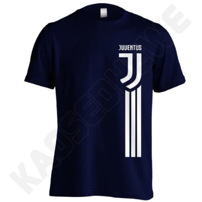  KAOS  JUVENTUS LOGO STRIP 04 WH DONGKER UKURAN  S XXL  