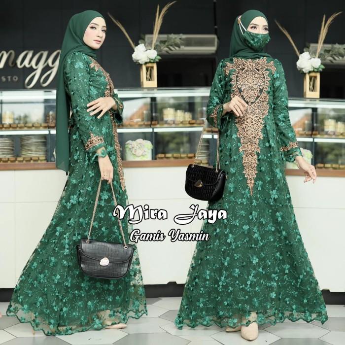 Kebaya Gamis Brokat Modern Tille Miura / Gamis Brukat Bordir Mewah