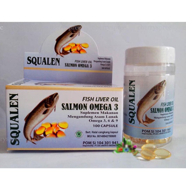 MINYAK IKAN SQUALEN SALMON OMEGA 3 ASLI BPOM DAN HALAL MUI