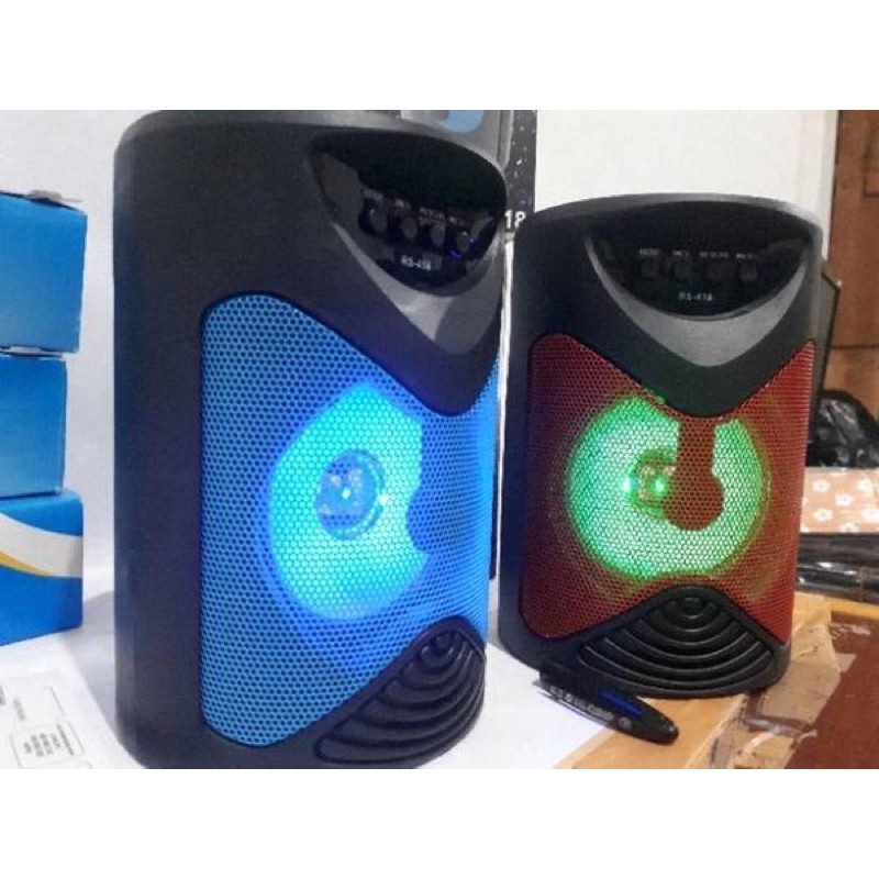 Speaker Bluetooth RS-418 - speaker portabke super bass support usb micro aux