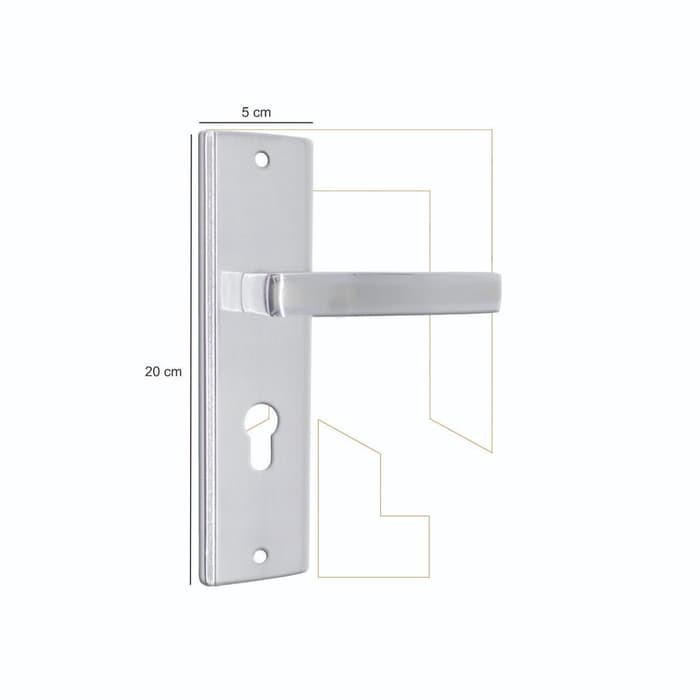 Grandia Gagang Pintu Medium Kayu Set/ Door Handle Medium ML831.32