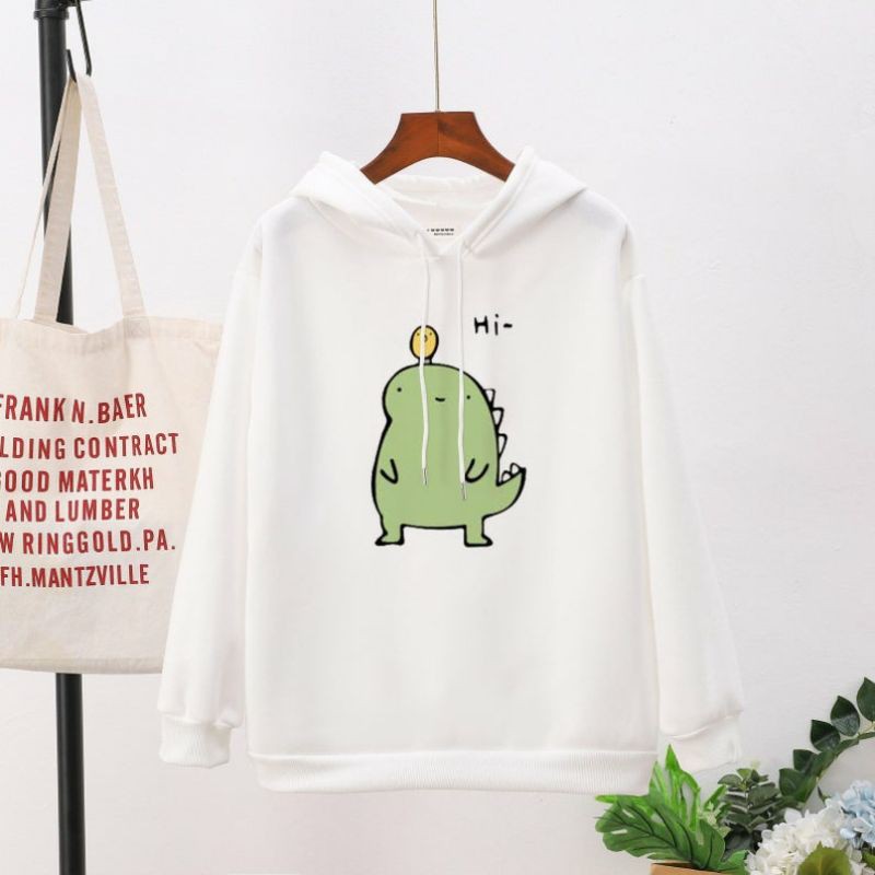 S - XXXXXL(6XL) Hoodie DINOSAUR BIGSIZE Jaket HI Dino OVERSIZE Oblong Sweatshirt Wanita Pria Jumbo Jacket Dinosaurus Hay Dino Cute