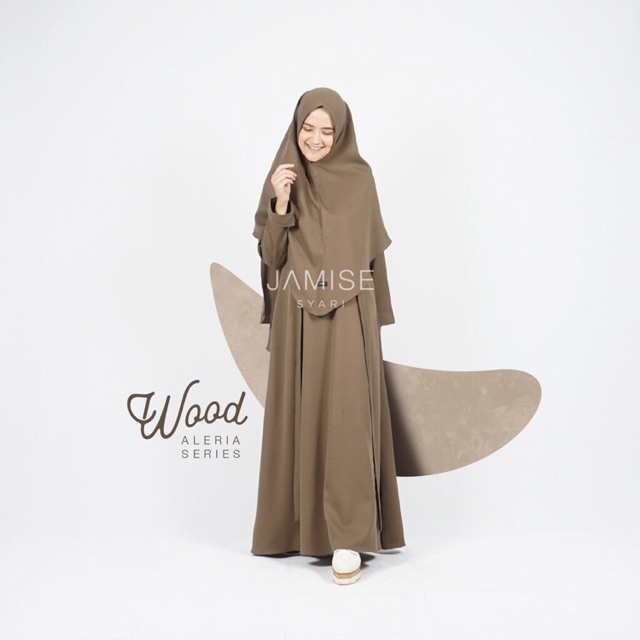 Set Gamis+Khimar Syari | Aleria Series - Wood | Jamise