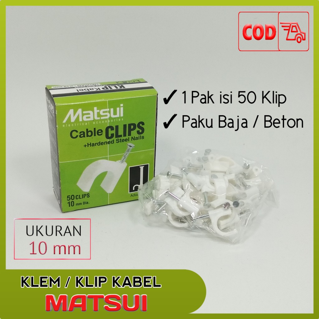 Matsui Klem / Klip Kabel Paku Baja