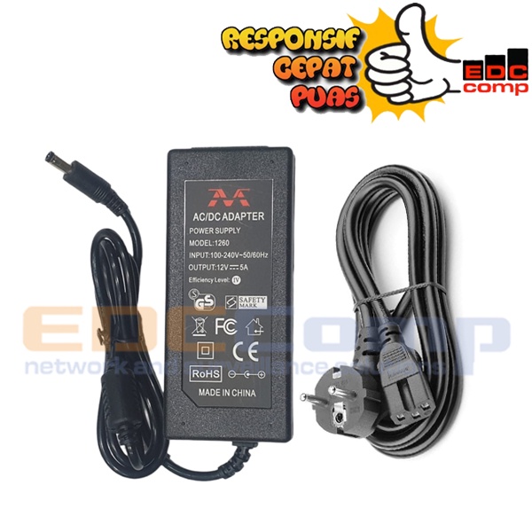 Switching Adaptor 12V 5A Adaptor 12 Volt 5 Ampere