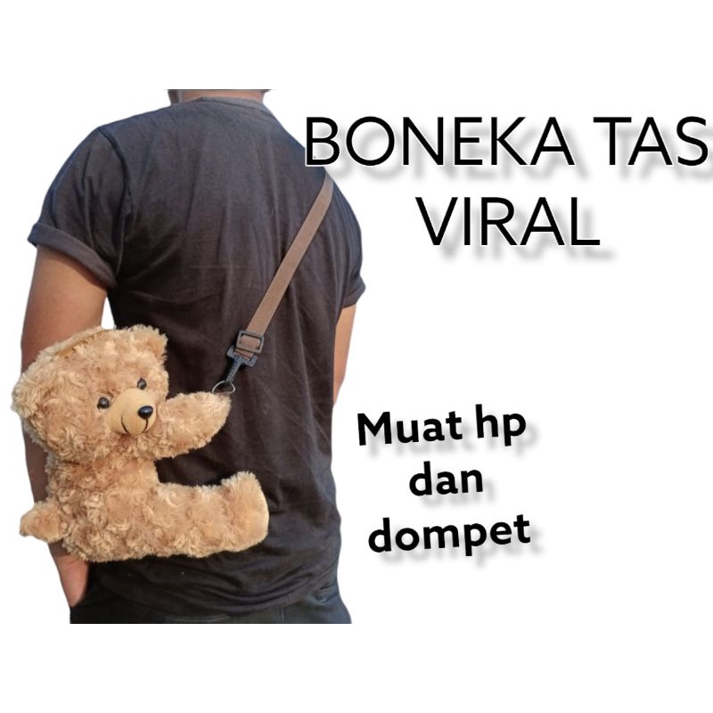 TAS SELEMPANG ANAK BONEKA BERUANG / TAS KOREA BERUANG