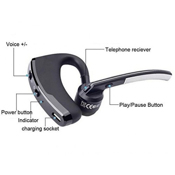PS3402 BTHD1 Wireless Dual Bluetooth 4.1 Earpiece for Radio Walkie Talkie