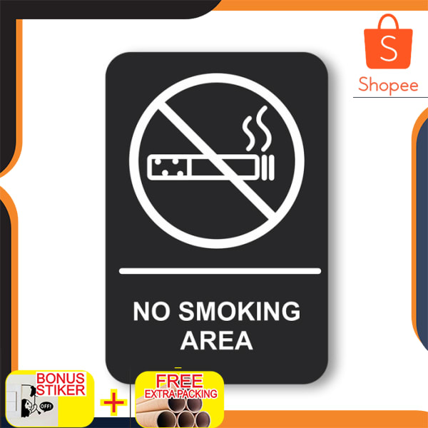 

papan tanda no smoking area Keren