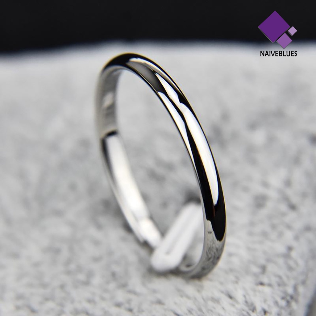 Naiveblue Cincin Pasangan / Pria / Wanita Bahan Titanium Desain Geometri Untuk Pesta / Pertunangan