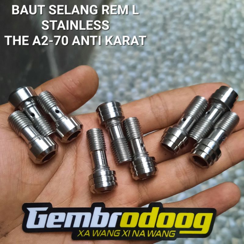 BAUT L STAINLESS SELANG REM MASTER KALIPER UNIVERSAL