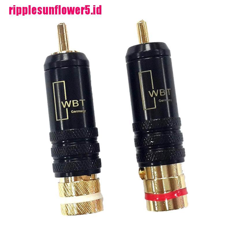 1pc WBT-0144 plug RCA Lapis Emas Untuk Audio Video