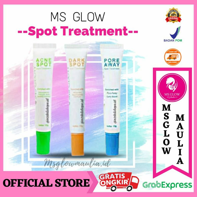 Ms Glow Spot Treatment | Acne Spot | Dark Spot | Pore Away | Pori-pori Jerawat Flek Hitam | Ms Glow