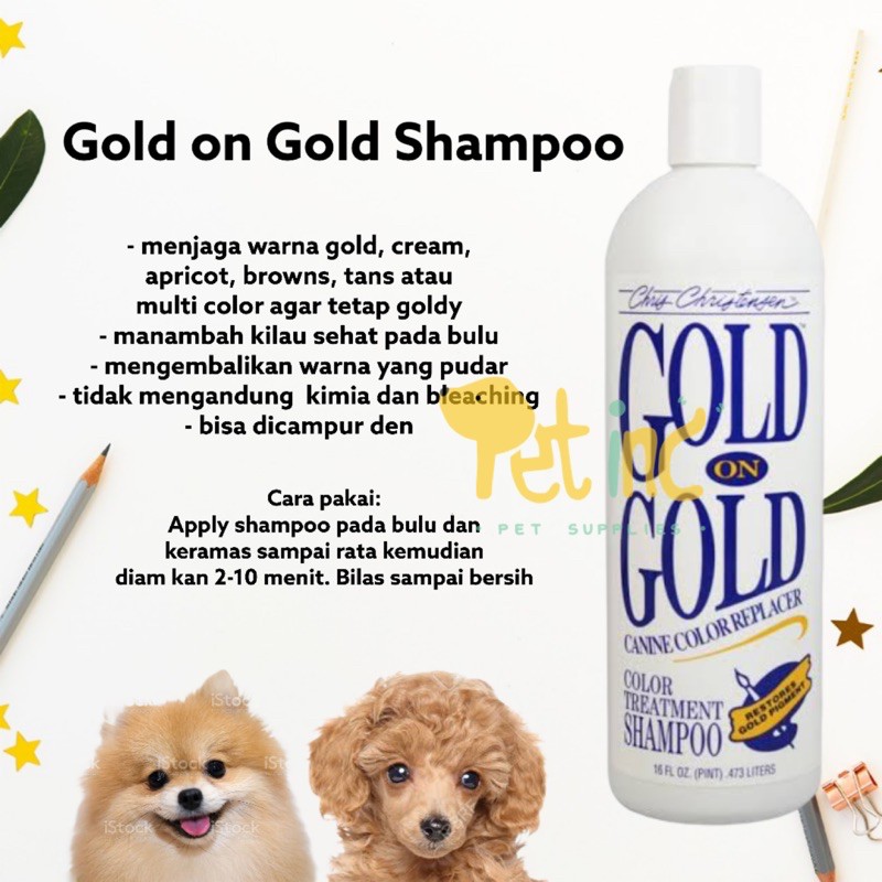 Chris Christensen gold in gold shampoo ( shampoo khusus apricot, cream, brown, gold color)