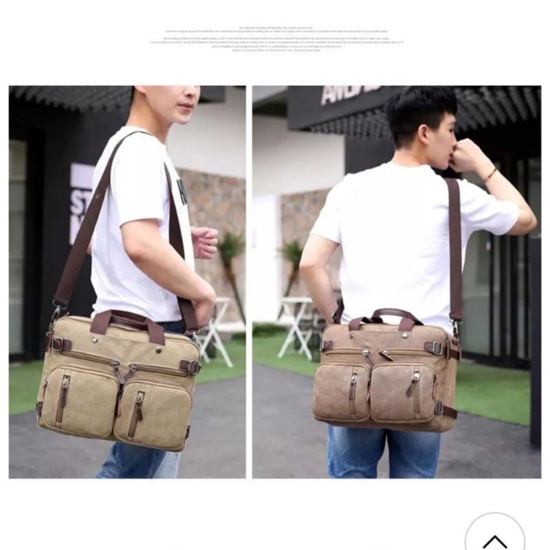 tas mugu 3 in 1 8691 ( tas selempang,ransel,tenteng/jinjing,tas laptop,tas pria,wanita