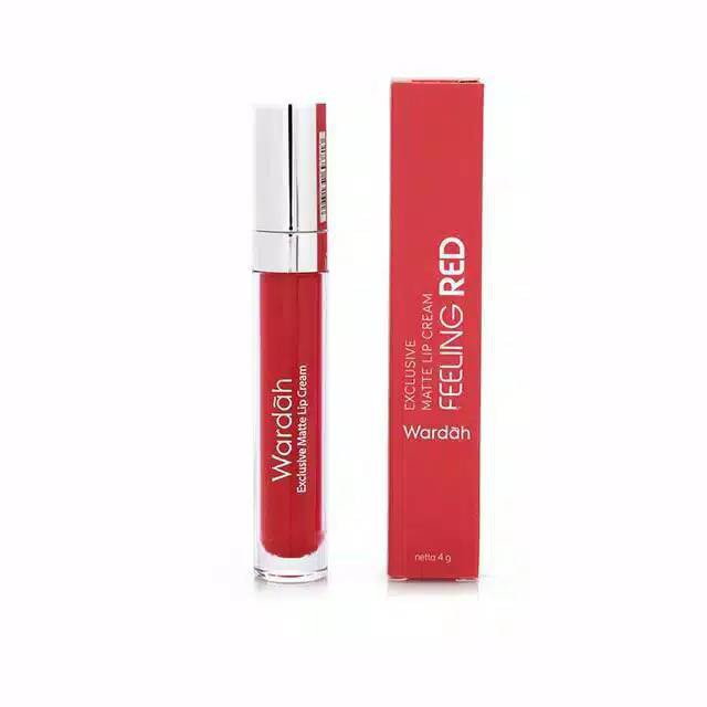 Lip Cream Wardah 06 Feeling Red Original / Lip Cream Exclusive Matte