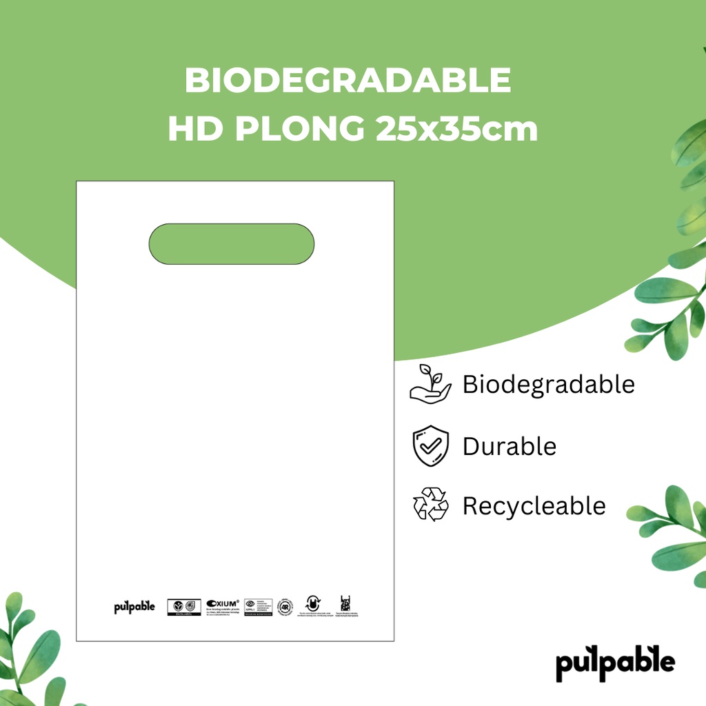 Biodegradable HD Plong 25x35 cm Ramah Lingkungan / Eco friendly Plastic Plong