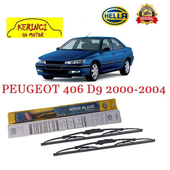 WIPER PEUGEOT 406 D9 2000-2004 HELLA PREMIUM 24&quot; &amp; 22&quot; SEPASANG