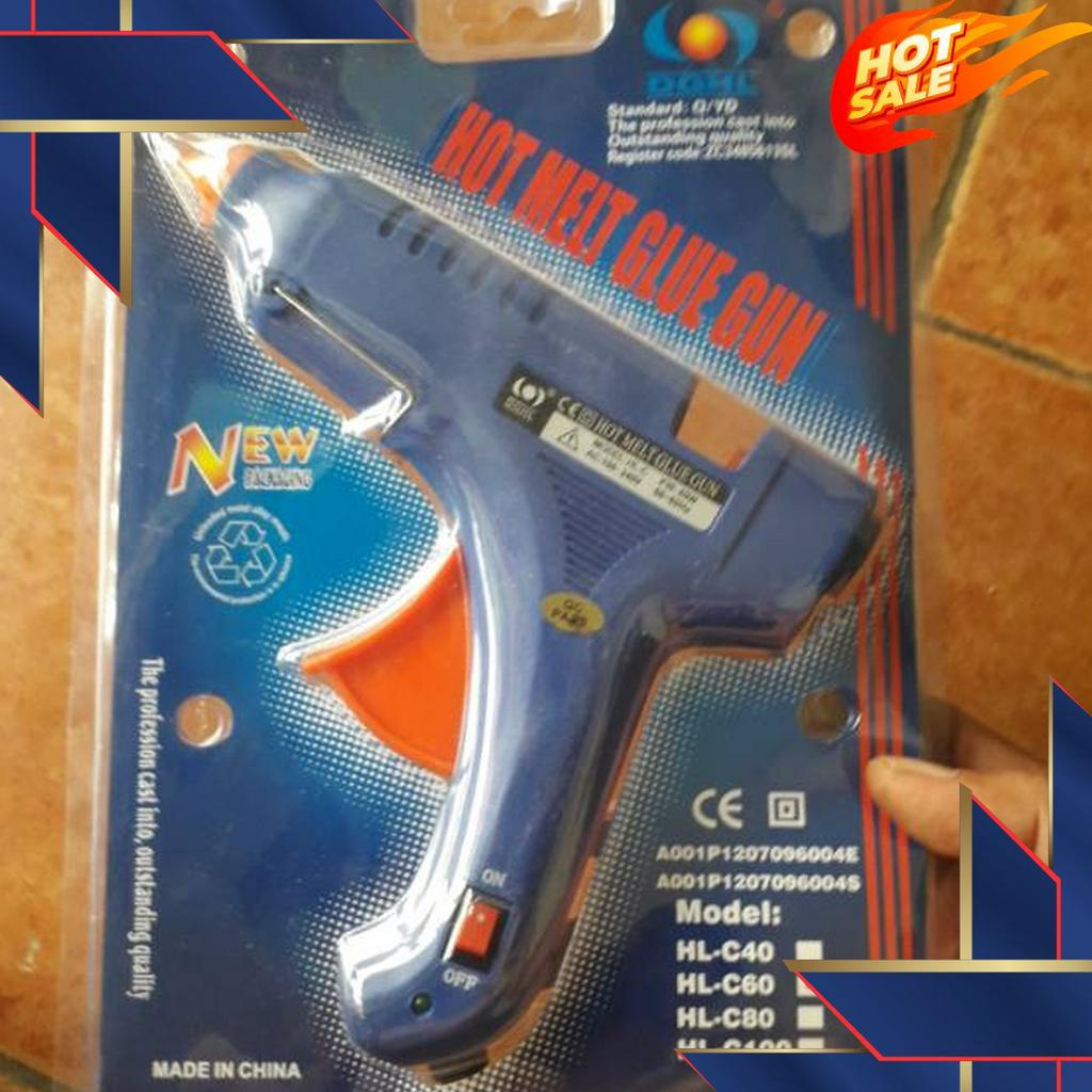 BARANG ORIGINAL Alat lem tembak Hot Melt Glue Gun besar Model HLD6W