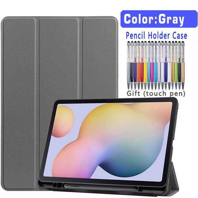 Case Holder Pensil Bahan Silikon Kulit Pu Untuk Samsung Galaxy Tab S7 Plus 12.4 Sm T970 T975 2020