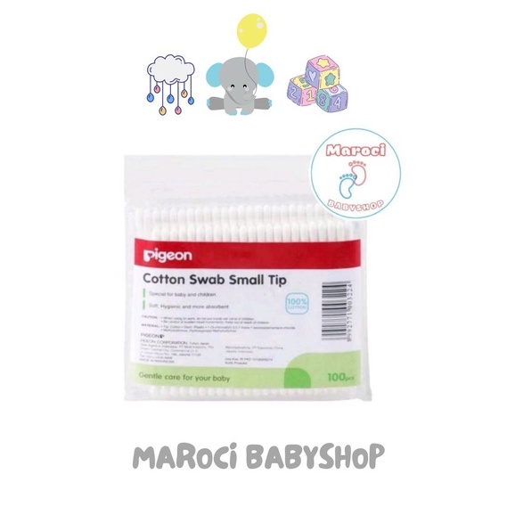 COTTON BUD PIGEON - COTTON SWAB SMALL TIP ISI 100 - COTTON BUD KECIL BAYI