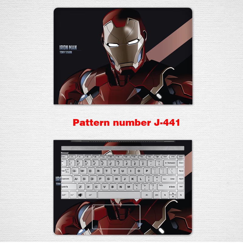 2pcs Stiker Pelindung Laptop Universal Motif Marvel Ukuran 12 13 14 15.6 Inch Untuk ASUS M4200u ROG G513Q fx516p UX4100E U4600