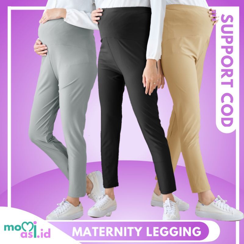 Momiasi - Celana Legging Ibu Hamil Leging Wanita Bumil Maternity Legging Jumbo Premium