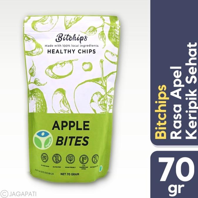 

Bitchips - Apple Bites 70gr - NO MSG - Cemilan Sehat