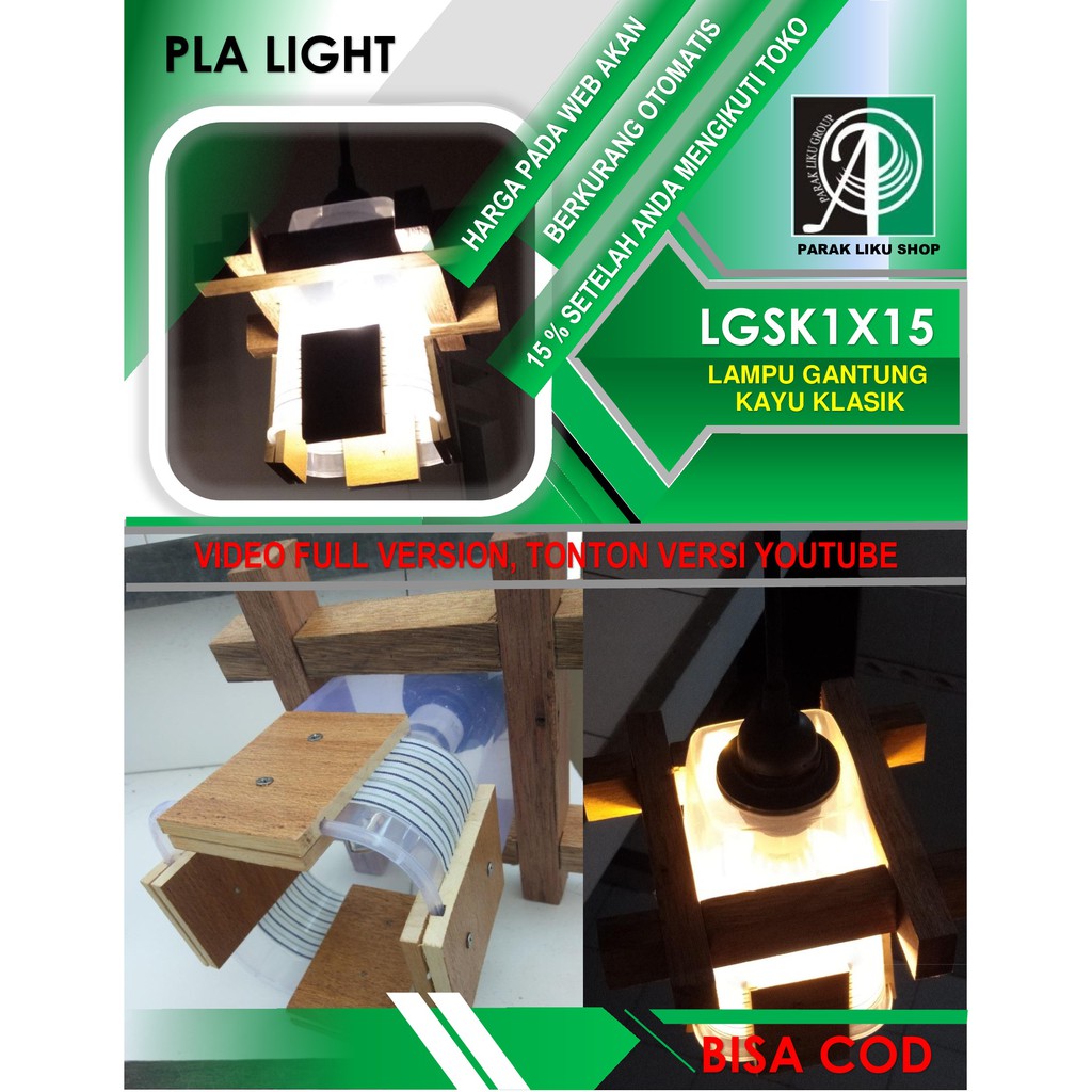 LAMPU KLASIK - LAMPU KAFE UNIK KLASIK - LAMPU GANTUNG PLAFON RUMAH - LAMPU GANTUNG KAYU