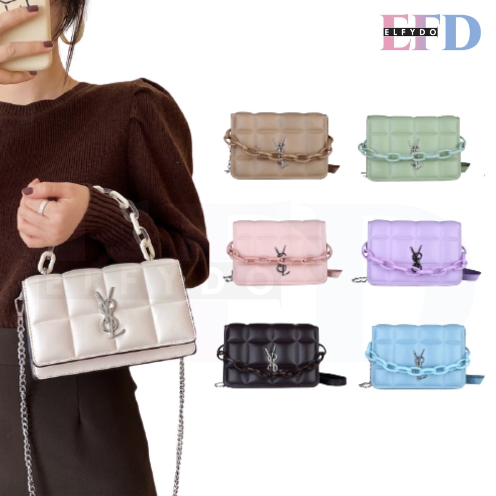 ELFYDO - ELF1438 Tas Selempang Wanita Model Kotak Tas Sling bag Tas Fashion