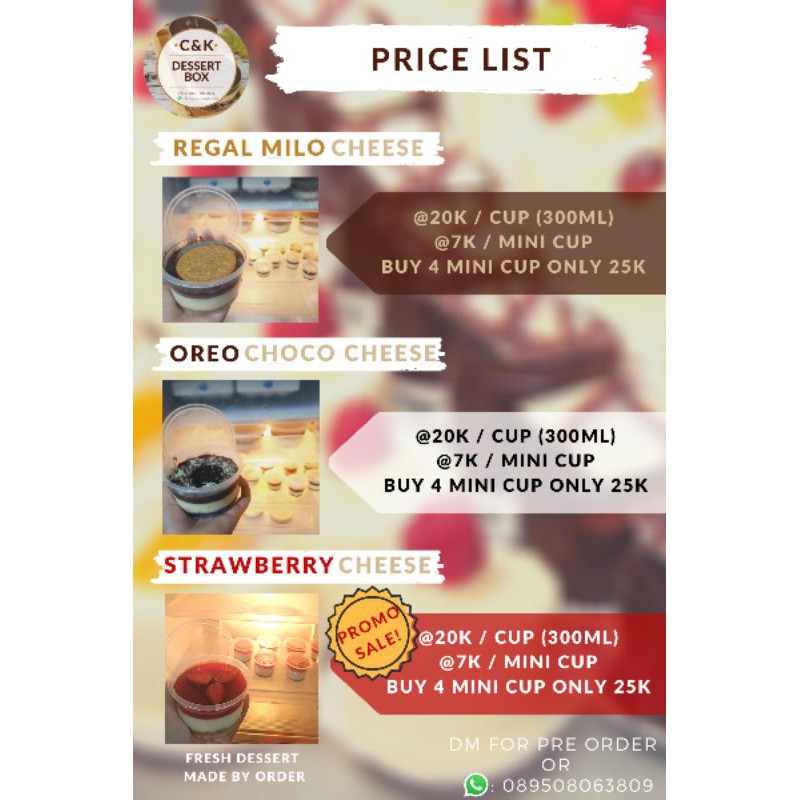 

All Variant Dessert (3 Big Cup)