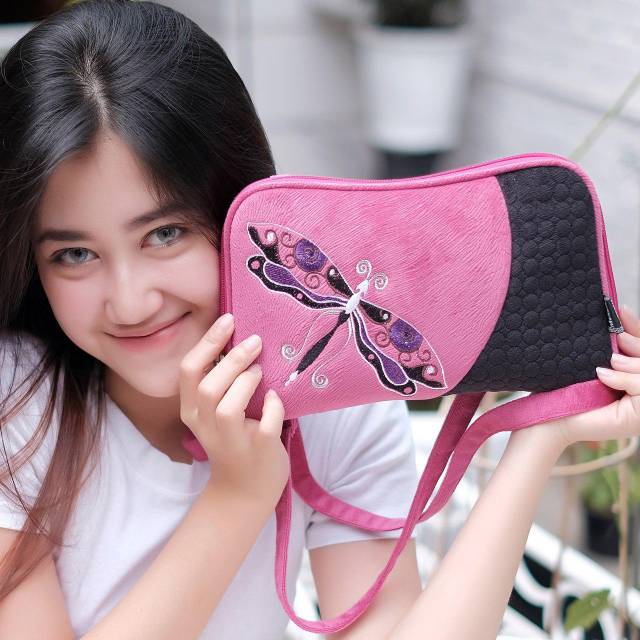 Makara Etnik MRO Rainbow Organizer Pumkin Tas Dompet Selempang Wanita Multifungsi