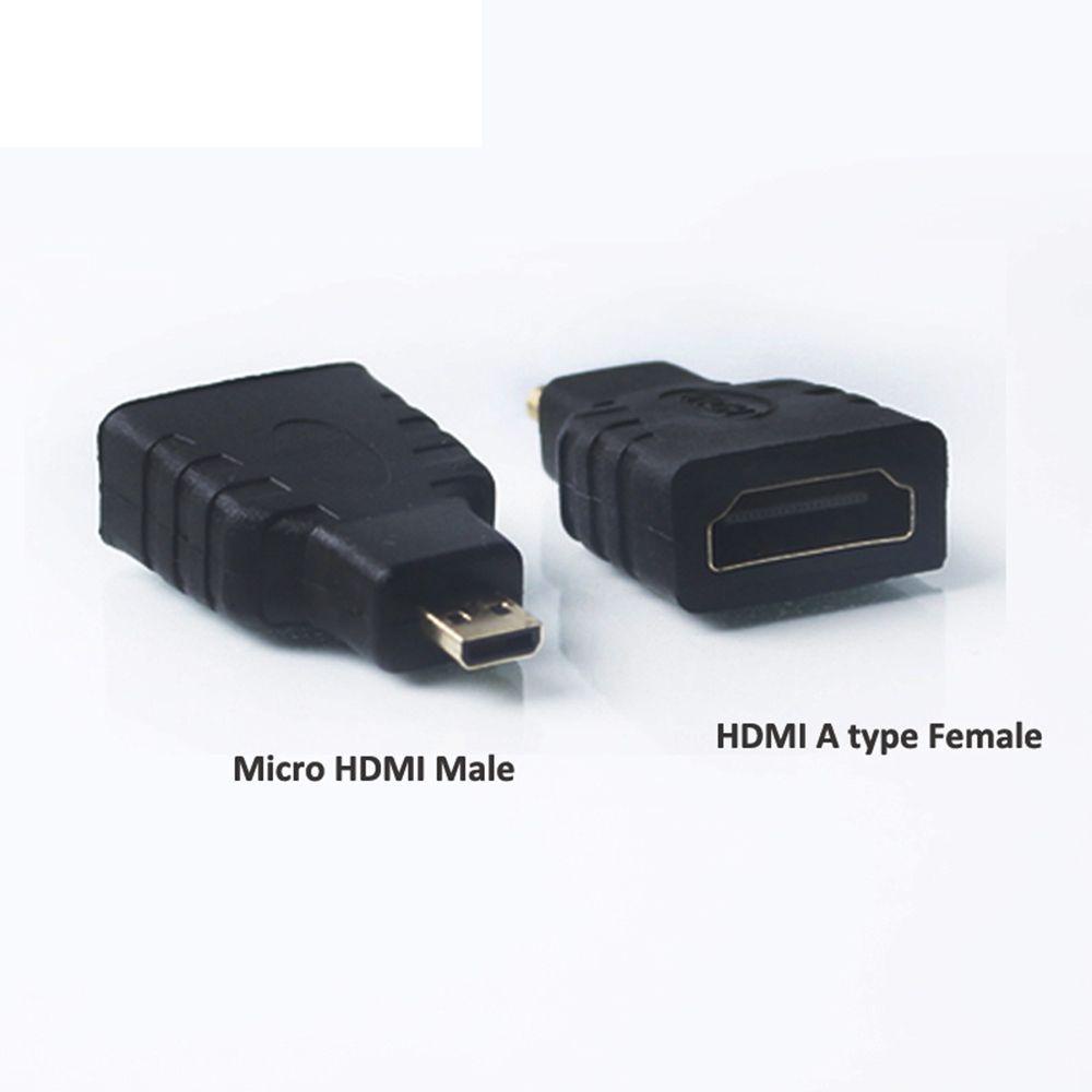 Adaptor Micro HDMI To HDMI Lapis Emas 1.4V Tipe D Ke Tipe A