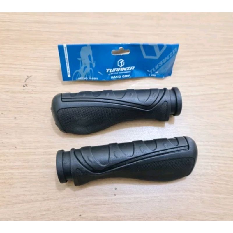 Karet Handgrip Hand Grip Hanfat Stang Handlebar Sepeda Merk Turanza Model Benjol Pipih Golok Sepeda Lipat MTB Roadbike Seli Federal