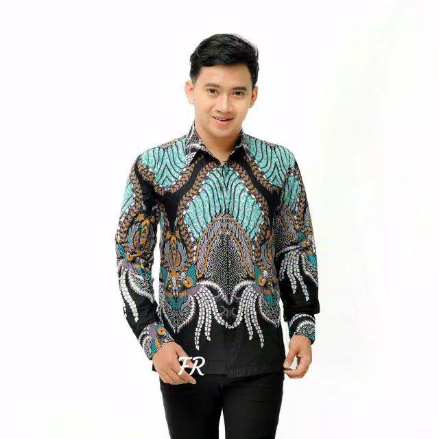 BATIK PRIA SIZE M L XL XXL BSWART BatiK HRB026 Kenongo Hem Panjang Padi Terbaru 2020