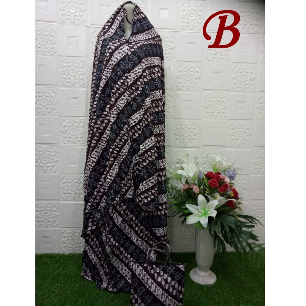 Mukena Batik Dewasa Jumbo Katun Adem BestSeller, Mukena Bali