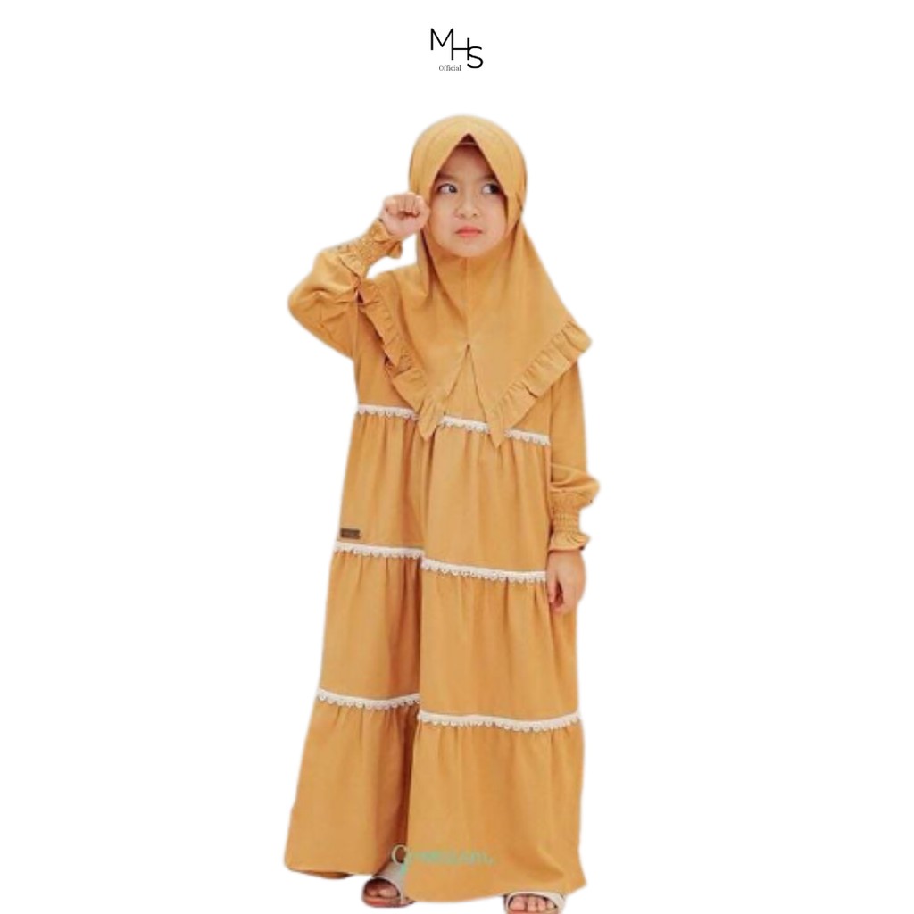 Hafikids Aruna Baju Gamis Anak Perempuan Satu Set 8-11 Tahun Terbaru 2021