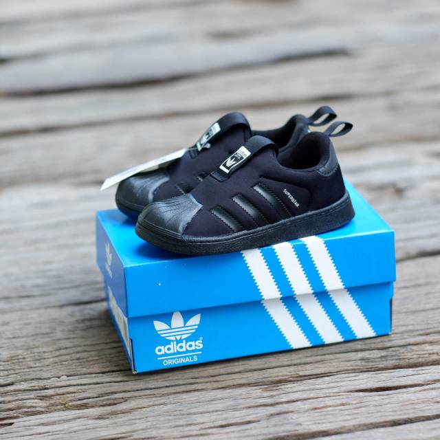 adidas superstars 360 fullblack sepatu anak original murah