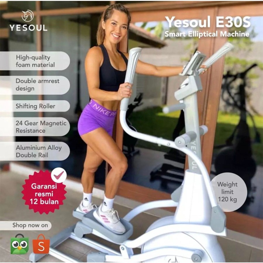 YESOUL E30S Smart Elliptical Machine - Alat Gym Fitness GARANSI RESMI