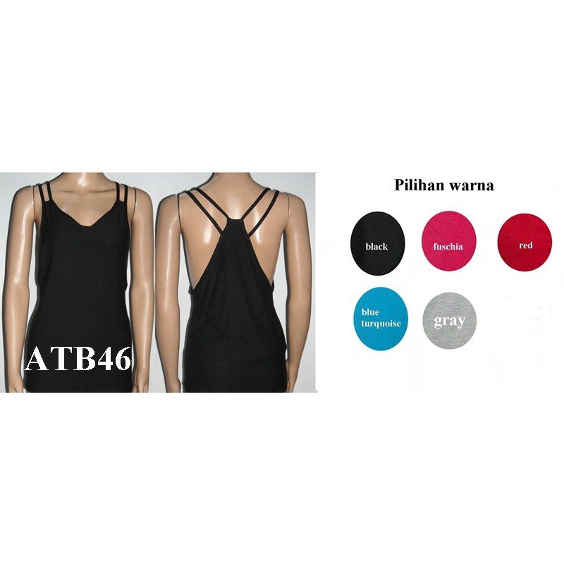 Tanktop Senam Model Tali untuk Zumba yoga dance Gym