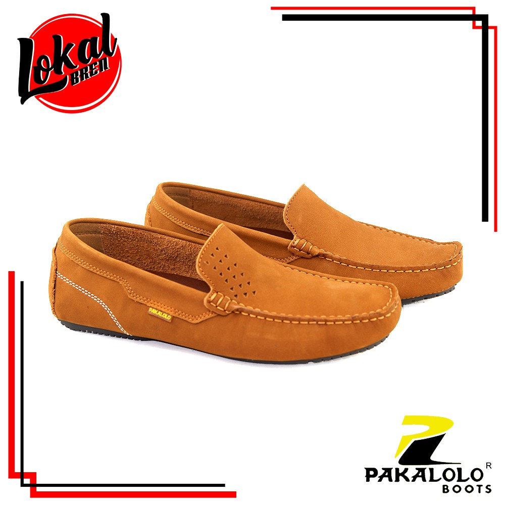 Sepatu Loafers Pria/Sepatu Pakalolo AOP01 - Tan (C)