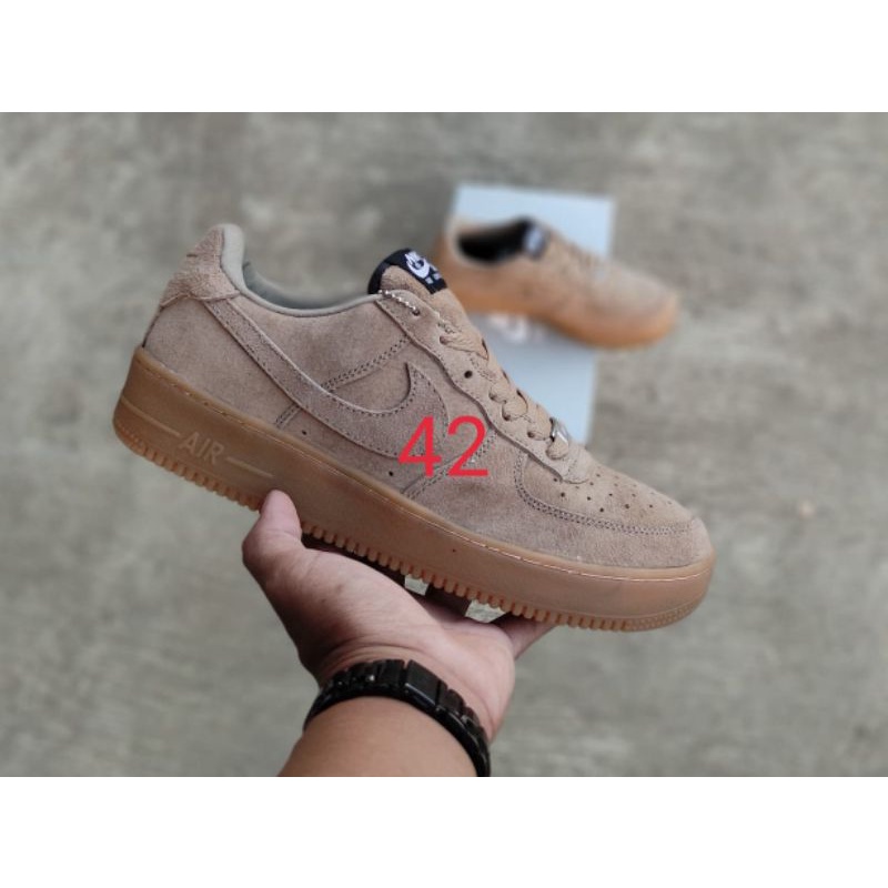 Sepatu Nike Air Force one kualitas Eksport Made In Indonesia bahan kulit suede  ready size 37 - 44 b