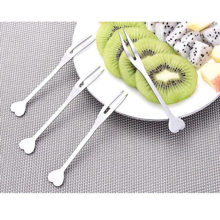 Garpu Kecil Mini Garpu Kue Buah Dessert Stainless Steel