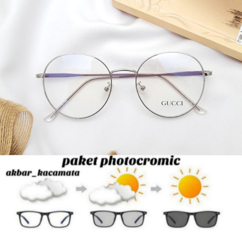 KACAMATA332 POTOCROMIC kacamata wanita dan pria